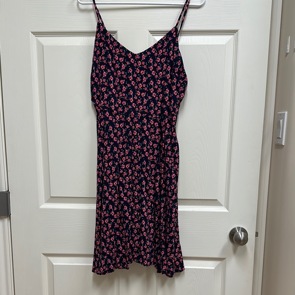 Gap Medium Floral Spaghetti Strap Fit and Flare Dress